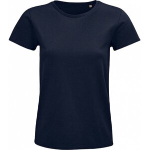 Sol's Dámské organické tričko Pioneer bez postranních švů Barva: modrá námořní, Velikost: S L03579