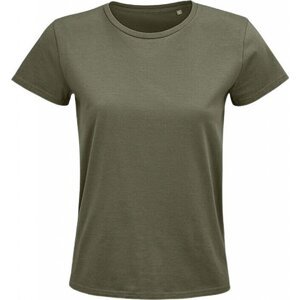 Sol's Dámské organické tričko Pioneer bez postranních švů Barva: Khaki, Velikost: L L03579