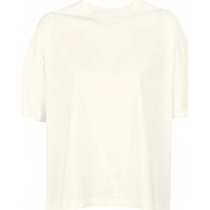 Sol's Dámské volné oversize boxy tričko z česané organické bavlny Barva: bílá smetanová, Velikost: L L03807