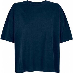 Sol's Dámské volné oversize boxy tričko z česané organické bavlny Barva: modrá námořní, Velikost: L L03807