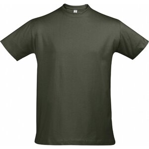 Sol's Pánské bavlněné tričko Imperial vysoká gramáž Barva: zelená vojenská, Velikost: 3XL L190