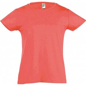 Dětské bavlněné tričko Sol's pro děvčátka Barva: korálová, Velikost: 12 let (142/152) L225K
