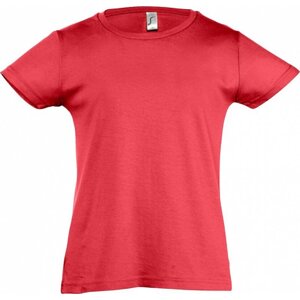 Dětské bavlněné tričko Sol's pro děvčátka Barva: Červená, Velikost: 10 let (130/140) L225K