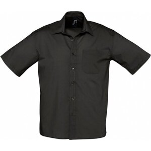 Sol's Směsová pracovní košile Bristol s náprsní kapsičkou Barva: Černá, Velikost: 3XL L622