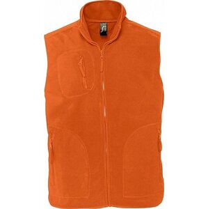 Sol's Unisex norská fleecová vesta se třemi kapsami na zip Barva: Oranžová, Velikost: 3XL L741