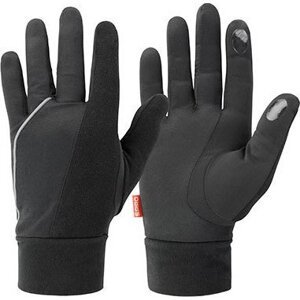 SPIRO Běžecké rukavice s kontrastními proužky a detekcí pro dotykový displej Barva: Černá, Velikost: L RT267