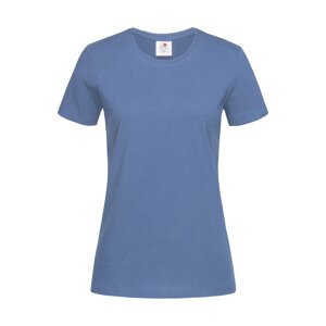 Stedman® Klasické dámské tričko Stedman na tělo s certifikací Vegan Barva: modrý denim, Velikost: M