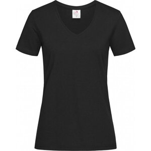 Stedman® Vegan dámské tričko s výstřihem do véčka 155 g/m Barva: Černá, Velikost: XXL