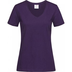 Stedman® Vegan dámské tričko s výstřihem do véčka 155 g/m Barva: fialová švestková, Velikost: M