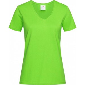 Stedman® Vegan dámské tričko s výstřihem do véčka 155 g/m Barva: zelená kiwi, Velikost: L