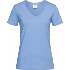 Stedman® Vegan dámské tričko s výstřihem do véčka 155 g/m Barva: modrá světlá, Velikost: L