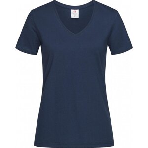 Stedman® Vegan dámské tričko s výstřihem do véčka 155 g/m Barva: modrá námořní, Velikost: L