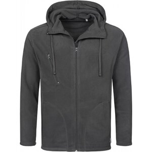 Stedman® Prodyšná mikrofleecová bunda s kapucí a úpravou proti žmolkování Barva: šedá ocelová, Velikost: M S5080