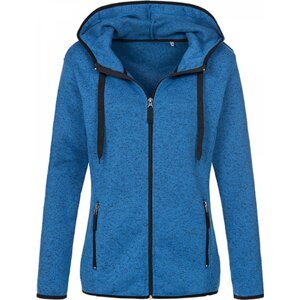 Stedman® Velmi odolná pletená fleecová dámská mikina s kapucí Stedman Barva: modrá melír, Velikost: M S5950
