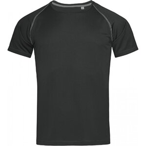 Stedman® Sportovní tričko ze síťovaného materiálu a s raglánovými rukávy Barva: Černá, Velikost: L S8030