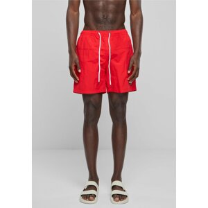 Barevné pánské plavky šortky s kontrastní šňůrkou Urban Classics Barva: červená city, Velikost: 3XL