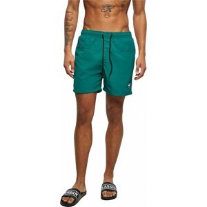 Barevné pánské plavky šortky s kontrastní šňůrkou Urban Classics Barva: Zelená, Velikost: 3XL