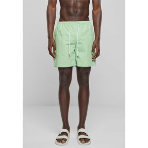 Barevné pánské plavky šortky s kontrastní šňůrkou Urban Classics Barva: zelená světlá vintage, Velikost: S
