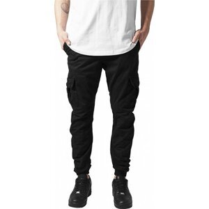 Pánské bavlněné kapsáčové kalhoty Urban Classics Barva: Černá, Velikost: L