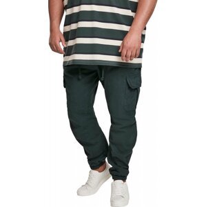 Pánské bavlněné kapsáčové kalhoty Urban Classics Barva: Zelená lahvová, Velikost: 4XL