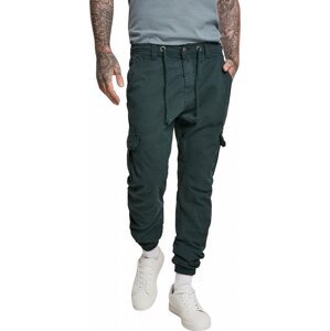 Pánské bavlněné kapsáčové kalhoty Urban Classics Barva: Zelená lahvová, Velikost: XL