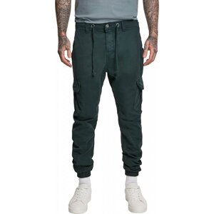 Pánské bavlněné kapsáčové kalhoty Urban Classics Barva: Zelená lahvová, Velikost: XXL