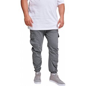 Pánské bavlněné kapsáčové kalhoty Urban Classics Barva: šedá tmavá, Velikost: 3XL