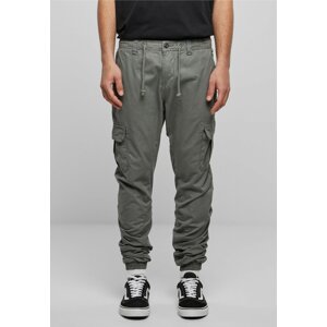Pánské bavlněné kapsáčové kalhoty Urban Classics Barva: šedá tmavá, Velikost: L