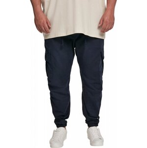 Pánské bavlněné kapsáčové kalhoty Urban Classics Barva: modrá námořní, Velikost: 3XL