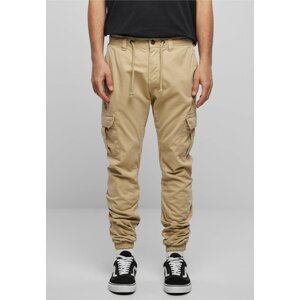 Pánské bavlněné kapsáčové kalhoty Urban Classics Barva: Písková, Velikost: XL