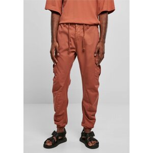 Pánské bavlněné kapsáčové kalhoty Urban Classics Barva: Terracotta, Velikost: 3XL