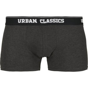 Pánské boxerky s elastanem Urban Classics 2 ks v balení Barva: černá - šedá uhlová, Velikost: L
