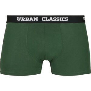 Pánské boxerky s elastanem Urban Classics 2 ks v balení Barva: tmavě zelené - šedá, Velikost: M