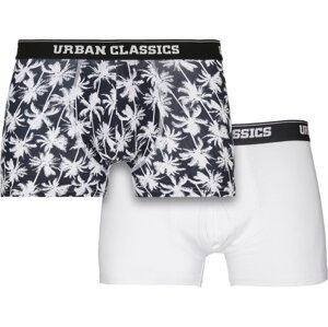 Pánské boxerky s elastanem Urban Classics 2 ks v balení Barva: palmy - bílé, Velikost: M