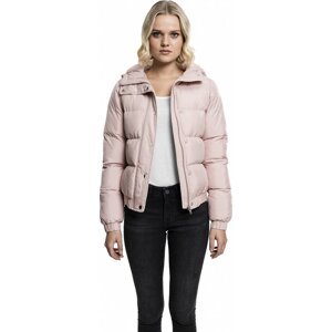 Krátká dámská zimní bunda Puffer Urban Classics Barva: růžová světlá, Velikost: L