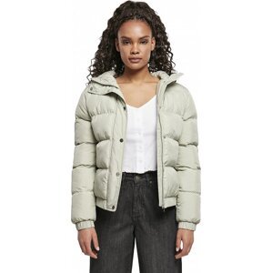 Krátká dámská zimní bunda Puffer Urban Classics Barva: softsalvia, Velikost: L