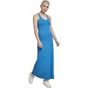 Dlouhé áčkové šaty Urban Classics se sportovním výstřihem na zádech Barva: hawajská modrá, Velikost: XL