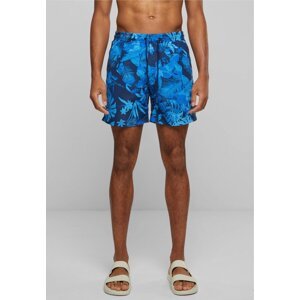 Pánské šortky na plavání se vzorem Urban Classics (22 variant) Barva: modrá květinová, Velikost: XL