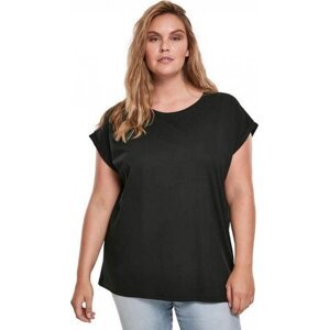 Dámské tričko z organické bavlny s volnými ohrnutými rukávky Urban Classics Barva: Černá, Velikost: 3XL