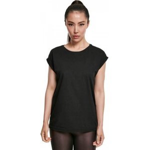 Dámské tričko z organické bavlny s volnými ohrnutými rukávky Urban Classics Barva: Černá, Velikost: L