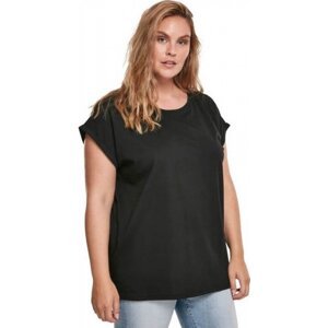 Dámské tričko z organické bavlny s volnými ohrnutými rukávky Urban Classics Barva: Černá, Velikost: XXL