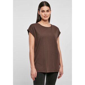 Dámské tričko z organické bavlny s volnými ohrnutými rukávky Urban Classics Barva: Hnědá, Velikost: 4XL