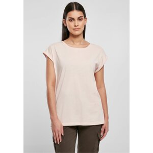 Dámské tričko z organické bavlny s volnými ohrnutými rukávky Urban Classics Barva: Růžová, Velikost: 3XL