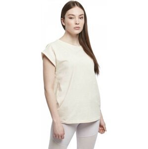 Dámské tričko z organické bavlny s volnými ohrnutými rukávky Urban Classics Barva: whitesand, Velikost: 3XL