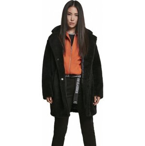 Ležérní dámský kožešinkový oversize kabátek Urban Classics Barva: Černá, Velikost: XXL