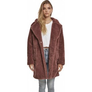 Ležérní dámský kožešinkový oversize kabátek Urban Classics Barva: tmavá růžová, Velikost: M
