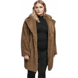 Ležérní dámský kožešinkový oversize kabátek Urban Classics Barva: midground, Velikost: 3XL
