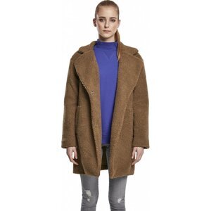 Ležérní dámský kožešinkový oversize kabátek Urban Classics Barva: midground, Velikost: L