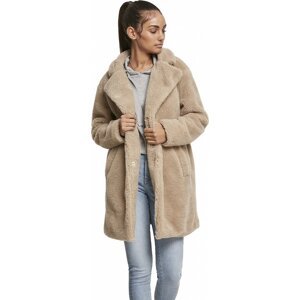 Ležérní dámský kožešinkový oversize kabátek Urban Classics Barva: Písková, Velikost: XL
