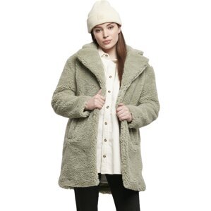 Ležérní dámský kožešinkový oversize kabátek Urban Classics Barva: softsalvia, Velikost: 3XL